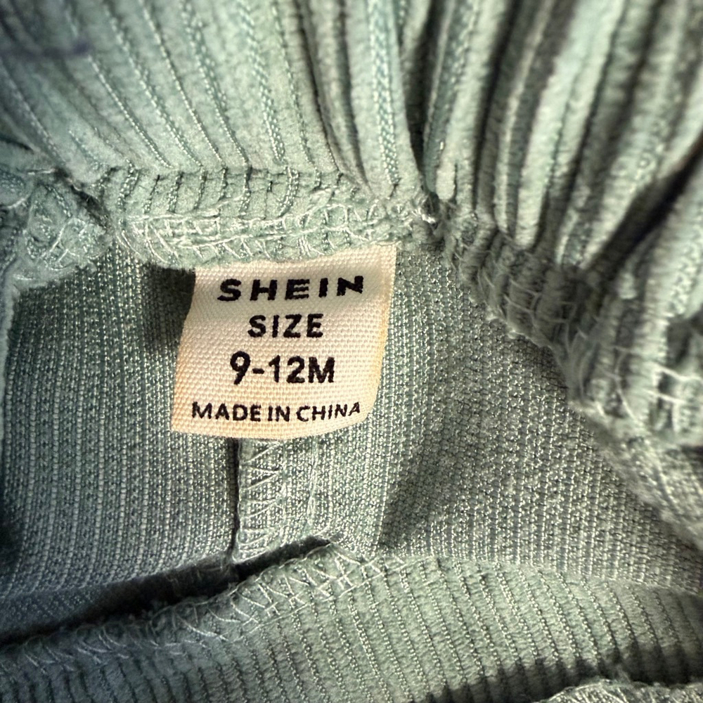 Baby SHEIN Green Corduroy Overalls 9-12 Months Bell bottoms - Picture 2 of 9